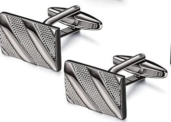 Elegant Diagonal patterned cuff link