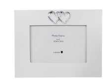 Load image into Gallery viewer, Off White MDF Double heart frame
