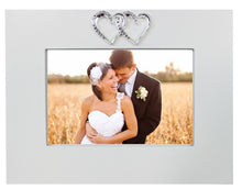 Load image into Gallery viewer, Off White MDF Double heart frame
