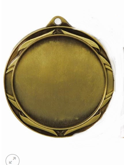 Antique gold medal with black ribbon