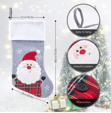 Load image into Gallery viewer, Grey and white stocking- PENGUIN
