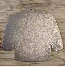 Load image into Gallery viewer, Custom Hockey Jersey Ornament - Red, Silver, and Blue
