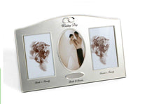 Load image into Gallery viewer, Silver 3 Oval Frame - Our Wedding Day Frame
