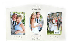 Load image into Gallery viewer, Silver 3 Oval Frame - Our Wedding Day Frame
