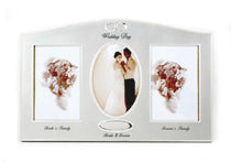 Load image into Gallery viewer, Silver 3 Oval Frame - Our Wedding Day Frame
