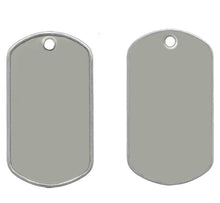 Load image into Gallery viewer, Rolled Edge Military Dog Tag necklace- Silver
