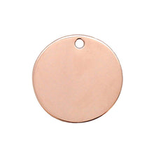 Load image into Gallery viewer, Gold stainless Steel Blank Circle Charm For Engraving
