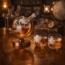 Load image into Gallery viewer, Globe Glass Whisky Decanter and Glasses with Stand
