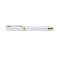 Load image into Gallery viewer, White pen with gold accents on a white background
