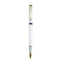 Load image into Gallery viewer, White pen with gold accents on a white background
