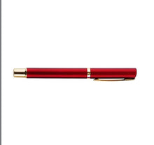 Load image into Gallery viewer, Red pen with gold accents on a white background
