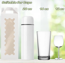Load image into Gallery viewer, White Gift Box with Handle and Clear Window

