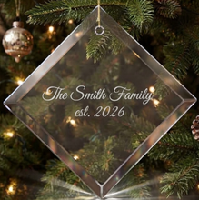 Load image into Gallery viewer, Small Square glass ornament
