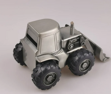 Load image into Gallery viewer, Pewtertone Tractor/loader Money Bank
