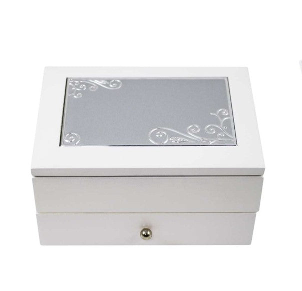 White Jewelry box with drawer