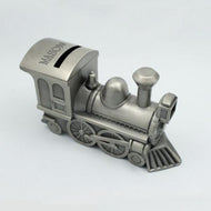 Pewtertone Train Money Bank