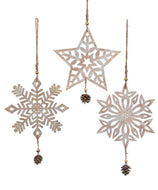 Wooden cut out  star ornament
