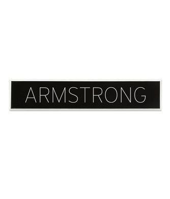 Military Style Name Tag with Double Post Bar Fastener