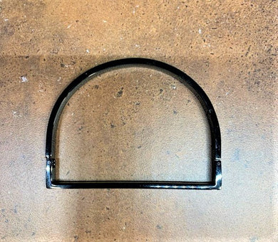 Hinged men's black bracelet