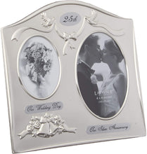 Load image into Gallery viewer, Silver 25 wedding anniversary frame- anniversary gifts in Canada 
