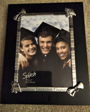 Load image into Gallery viewer, 5x7 Black and Silver Graduation Frame with Corner Icons
