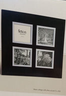 4 Picture Collage Frame - Black and Silver