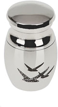 Load image into Gallery viewer, Micro Mini Stainless steel urn - Flying Doves
