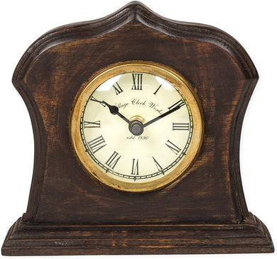 wooden desk clock
