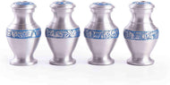 Mini Urn in Silver with Blue Design