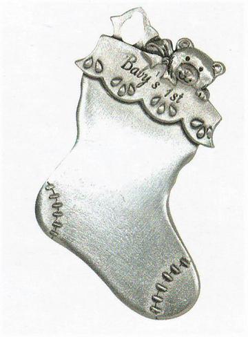 Baby's 1st Stocking Ornament _ Pewter