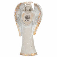 Beloved Grandmother Greywash Goldtone Angel 6 x 3.25 Resin Statue Figurine
