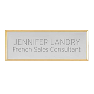 Two tone engravable name plate