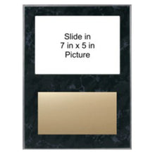 Load image into Gallery viewer, Black Oak Wood Award Plaque with Slide in Photo
