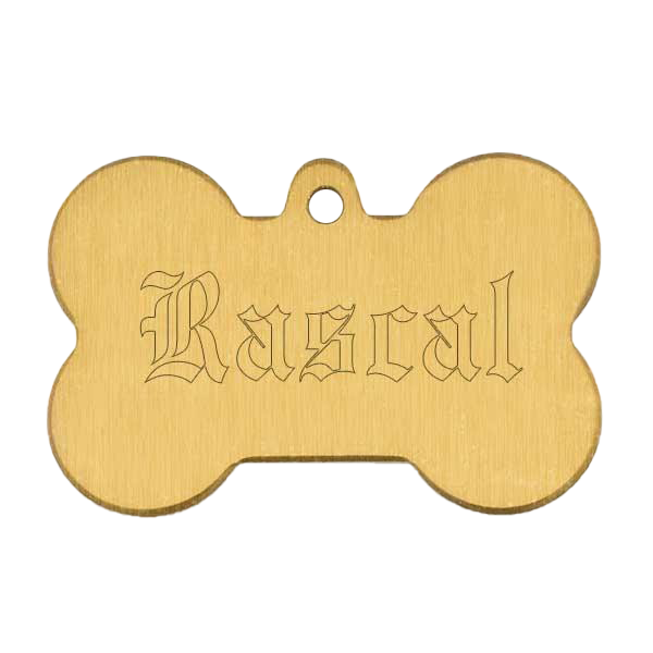 brass bone pet tag engravable in Canada