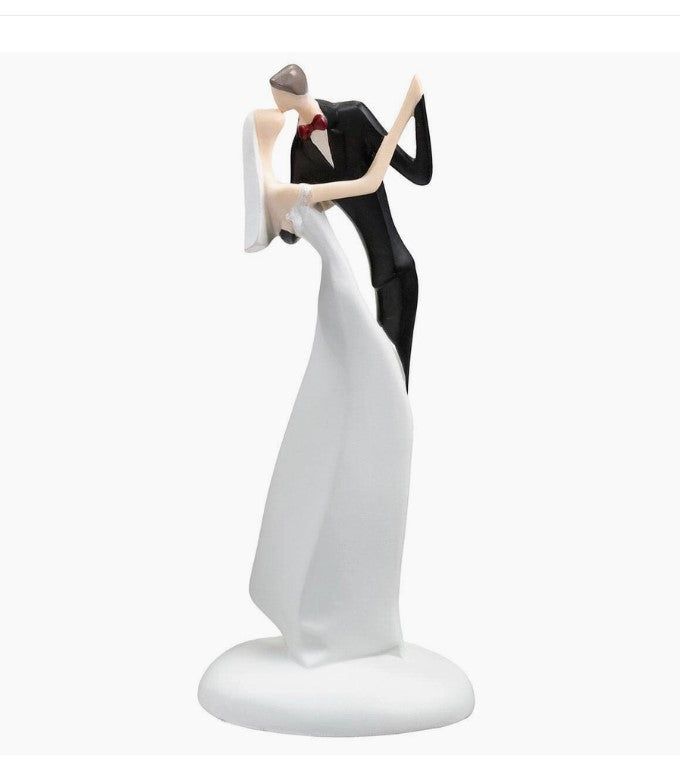Bride and Groom Kissing Figurine