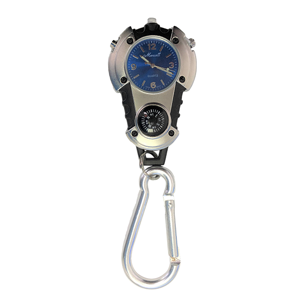 compass with watch carabiner key chain