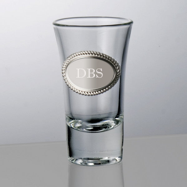 Coridal With Pewter Plate Shot Glass