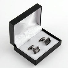 Load image into Gallery viewer, Gun Metal Cuff Links Set engravable
