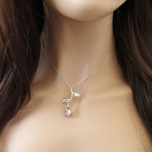 Load image into Gallery viewer, delicate rose pendant necklace
