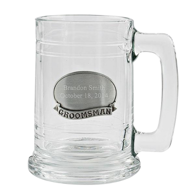 Groomsman Glass Stein