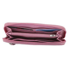 Load image into Gallery viewer, Ladies Full Zip Leather RFID Wallet - Blush
