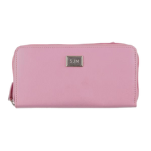 Load image into Gallery viewer, Ladies Full Zip Leather RFID Wallet - Blush
