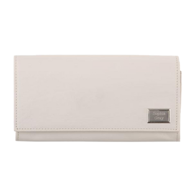 Leather Travel RFID Wallet - Steel