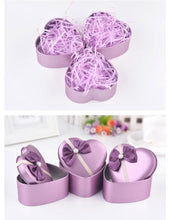 Load image into Gallery viewer, Lilac Heart Shaped Gift Box- Tin
