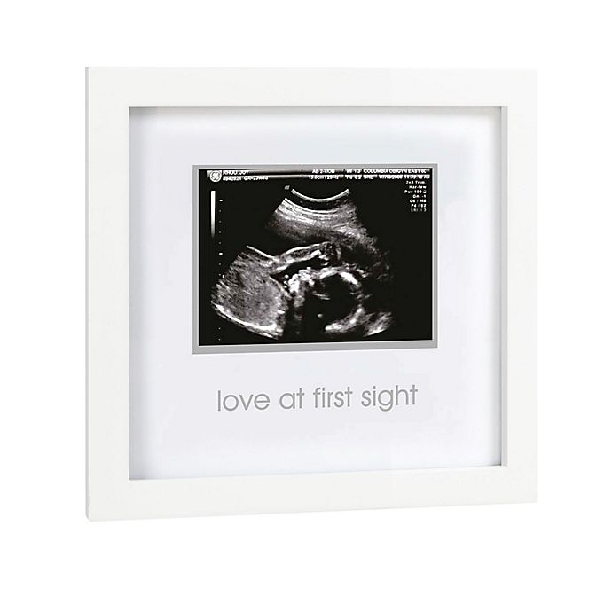 White love at first sight wood picture frame