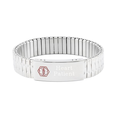 Medical Alert Stainless Steel Stretch Bracelet
