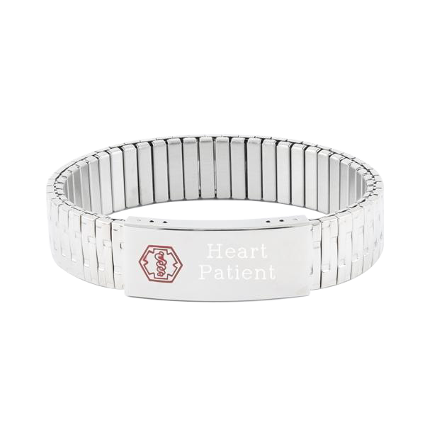 Medical Alert Stainless Steel Stretch Bracelet