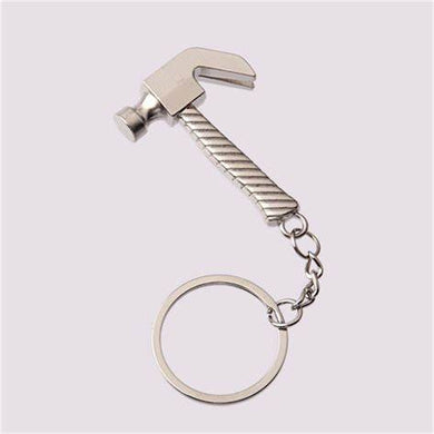 Silver MINI TOOL CLAW HAMMER KEY CHAIN