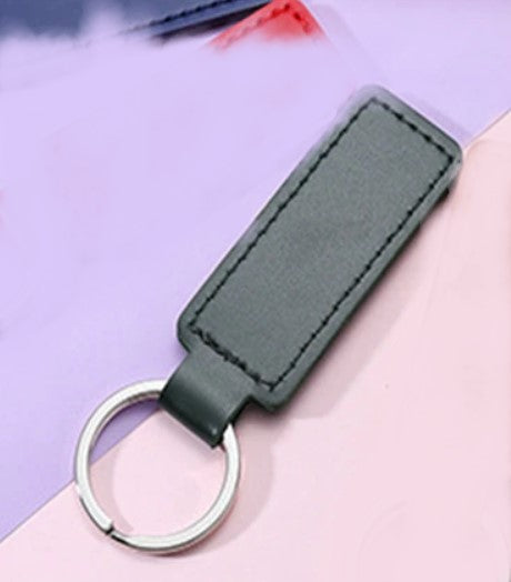 Doublesided PU Leather Keychain - Green
