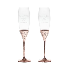 Load image into Gallery viewer, Rose Gold Champagne Flute Set
